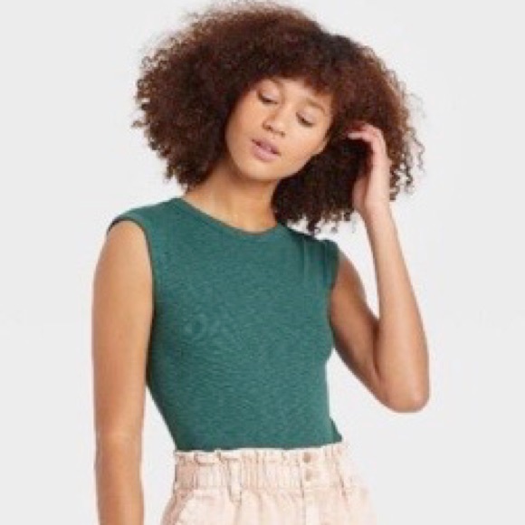 Universal Thread Tops Universal Thread Teal Textured Bodysuit Top